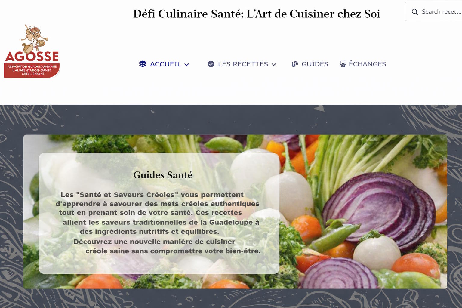 Plateforme de recettes locales saines